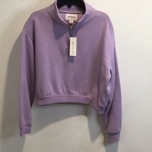 Cropped quarter zip - small